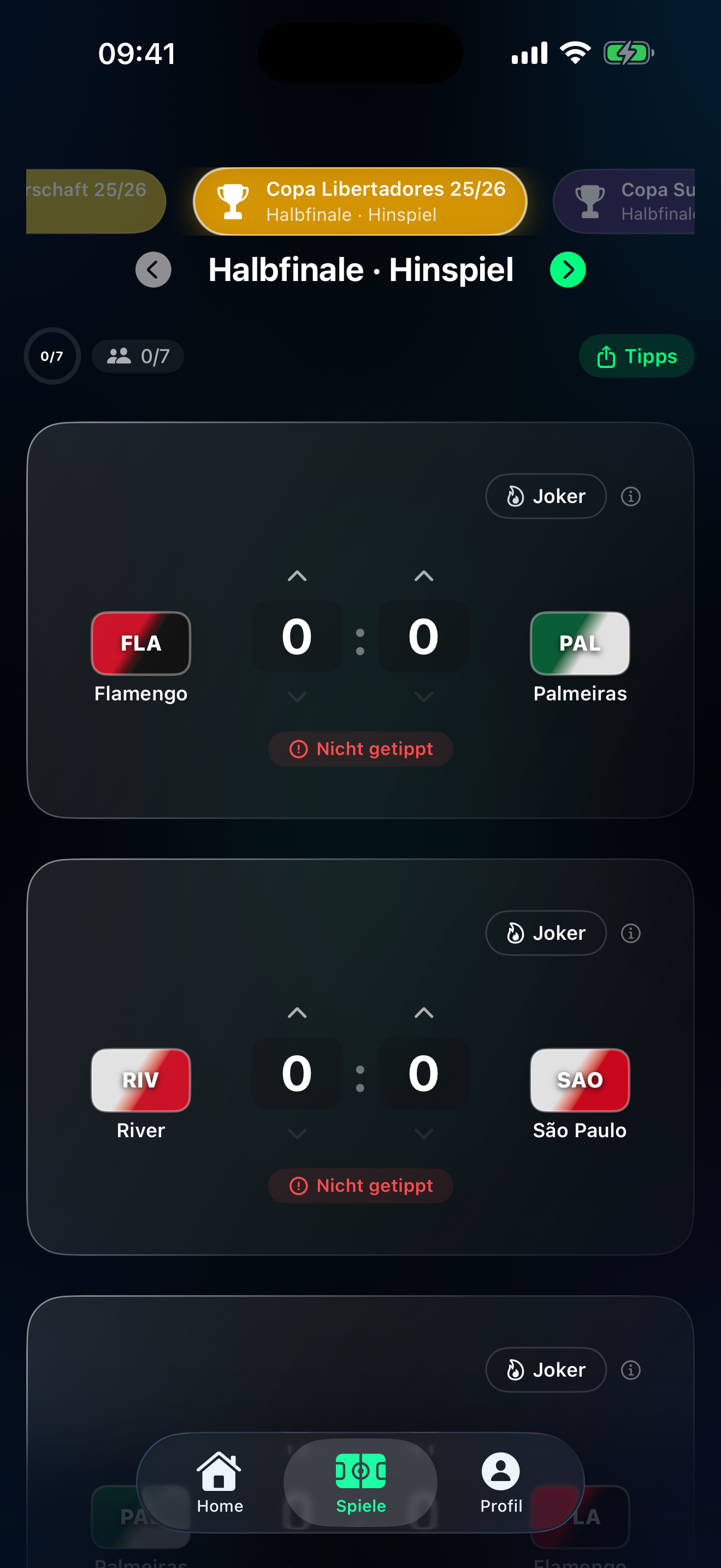 Tippr football prediction app – Vor Anpfiff