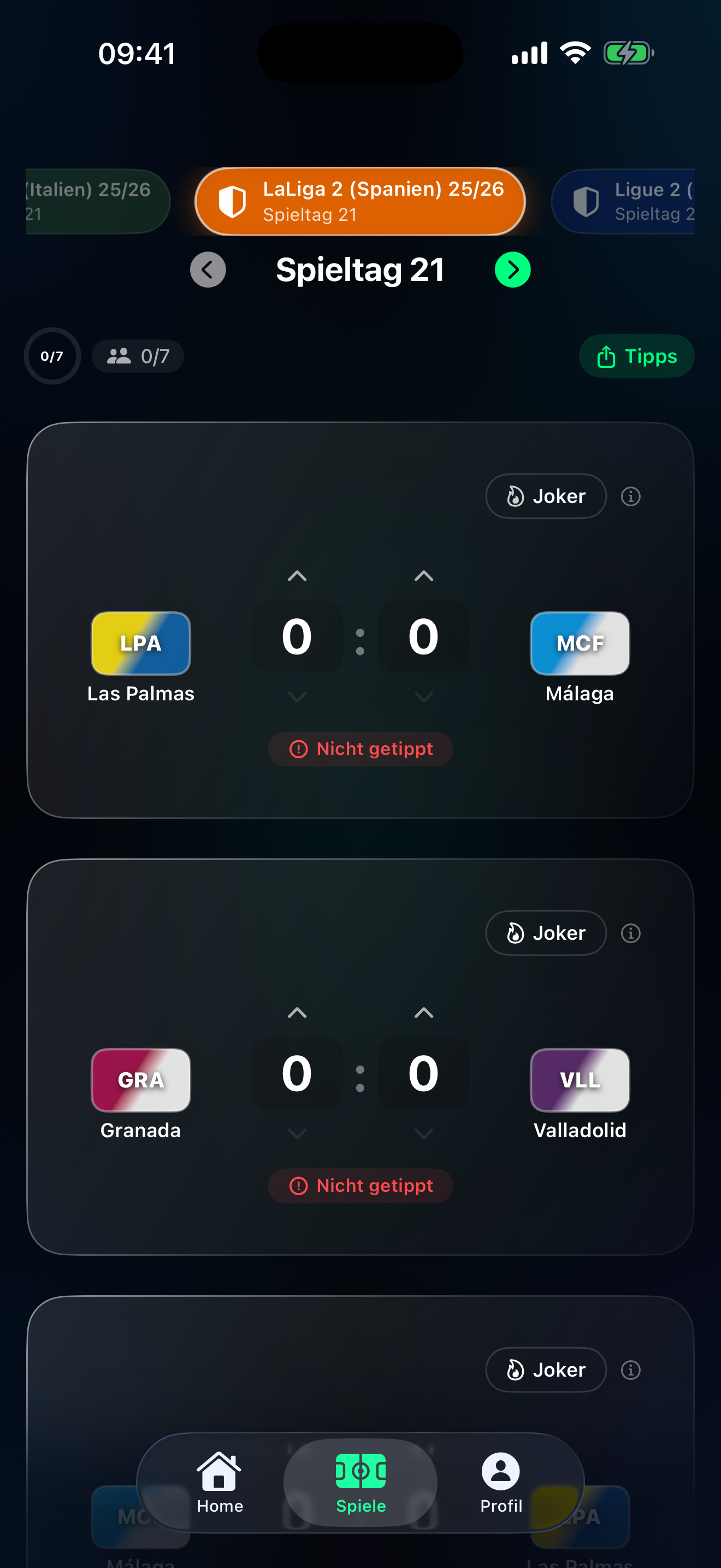 Tippr football prediction app – Vor Anpfiff