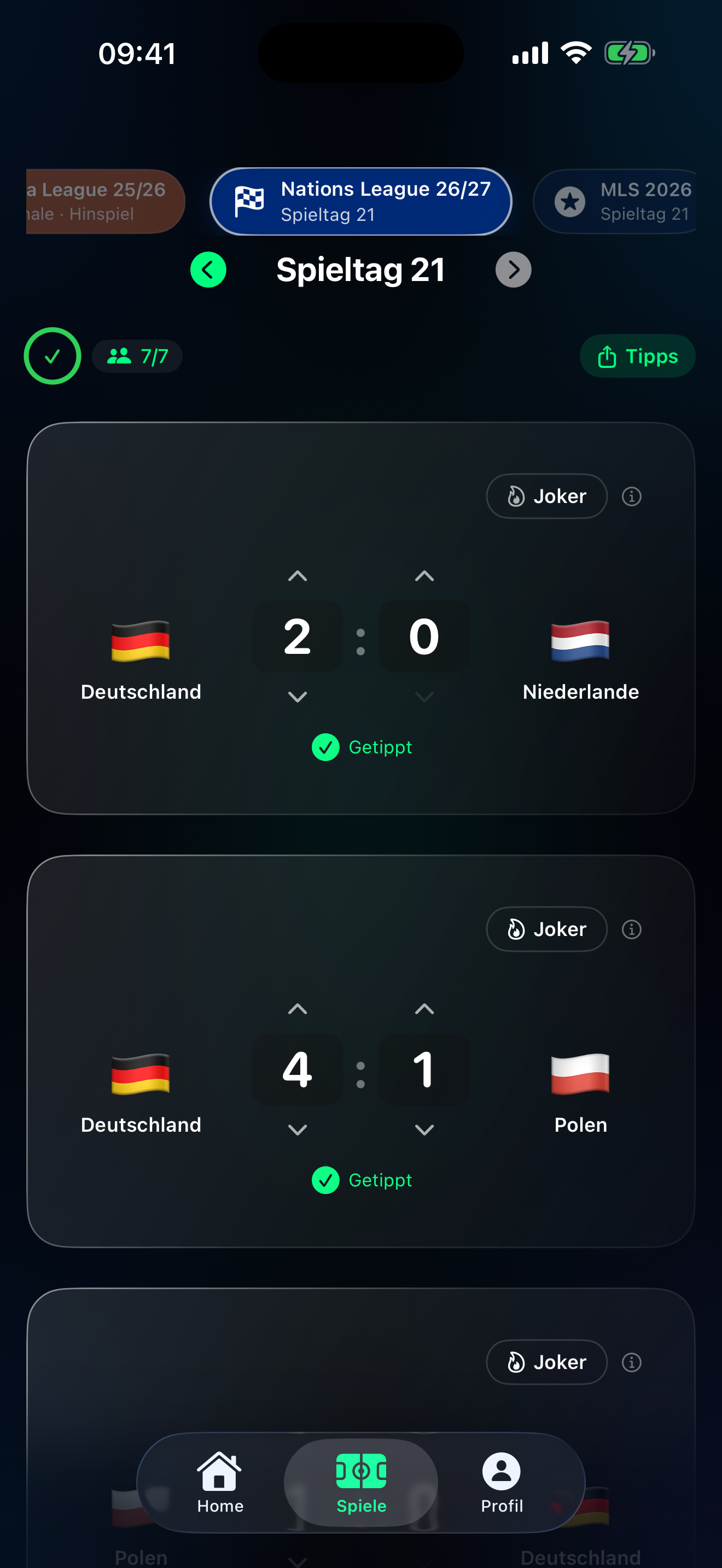 Tippr UEFA Nations League Tippgruppe