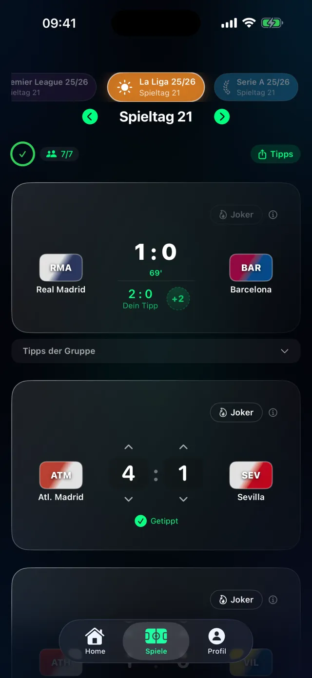Quiniela de LaLiga en Tippr — resumen de puntos tras la jornada
