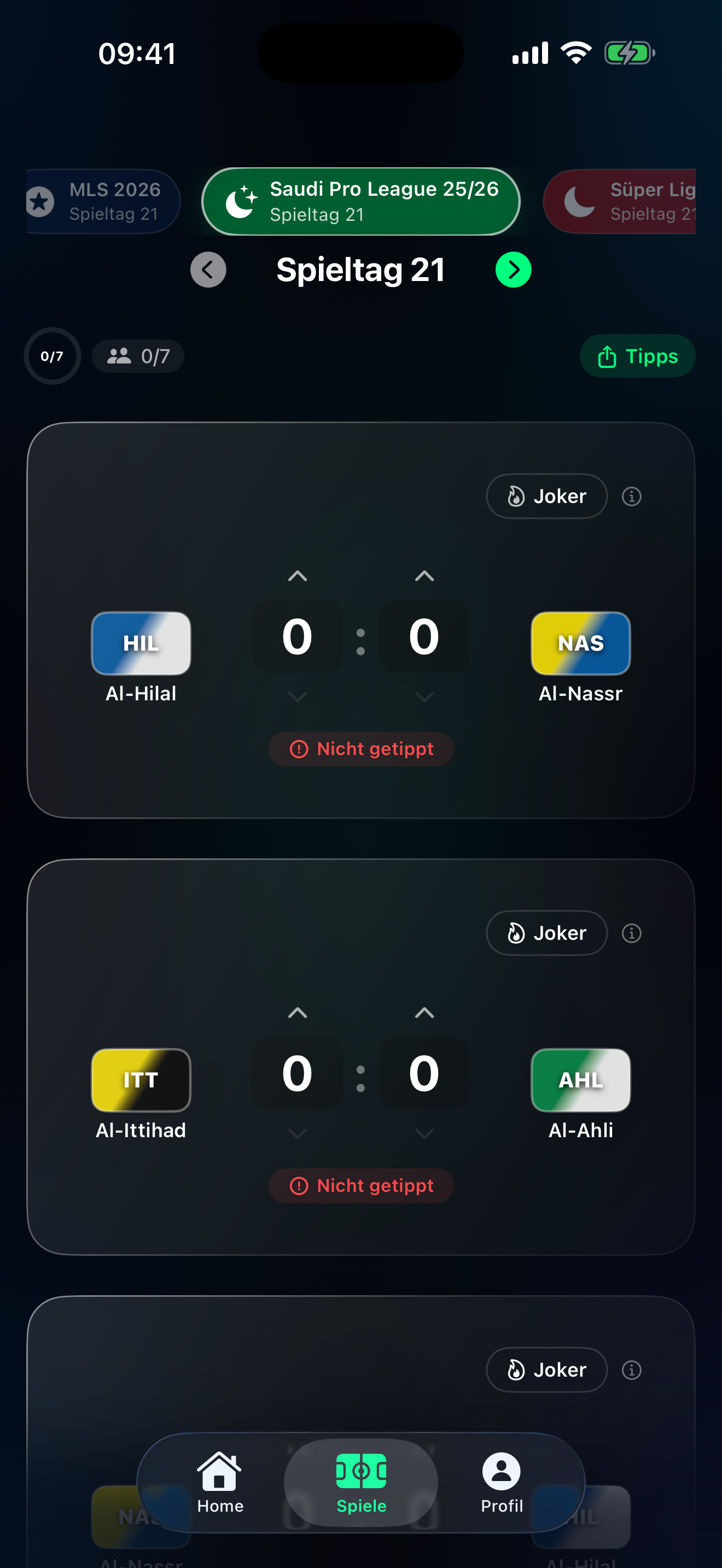 Tippr Tippspiel-App – Vor Anpfiff