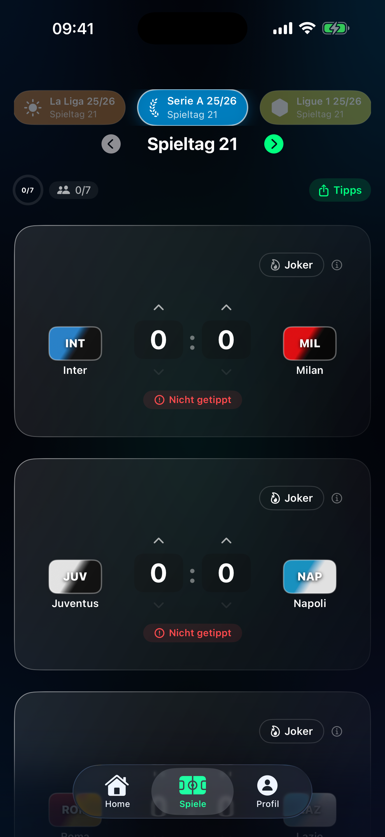 Tippr football prediction app – Vor Anpfiff