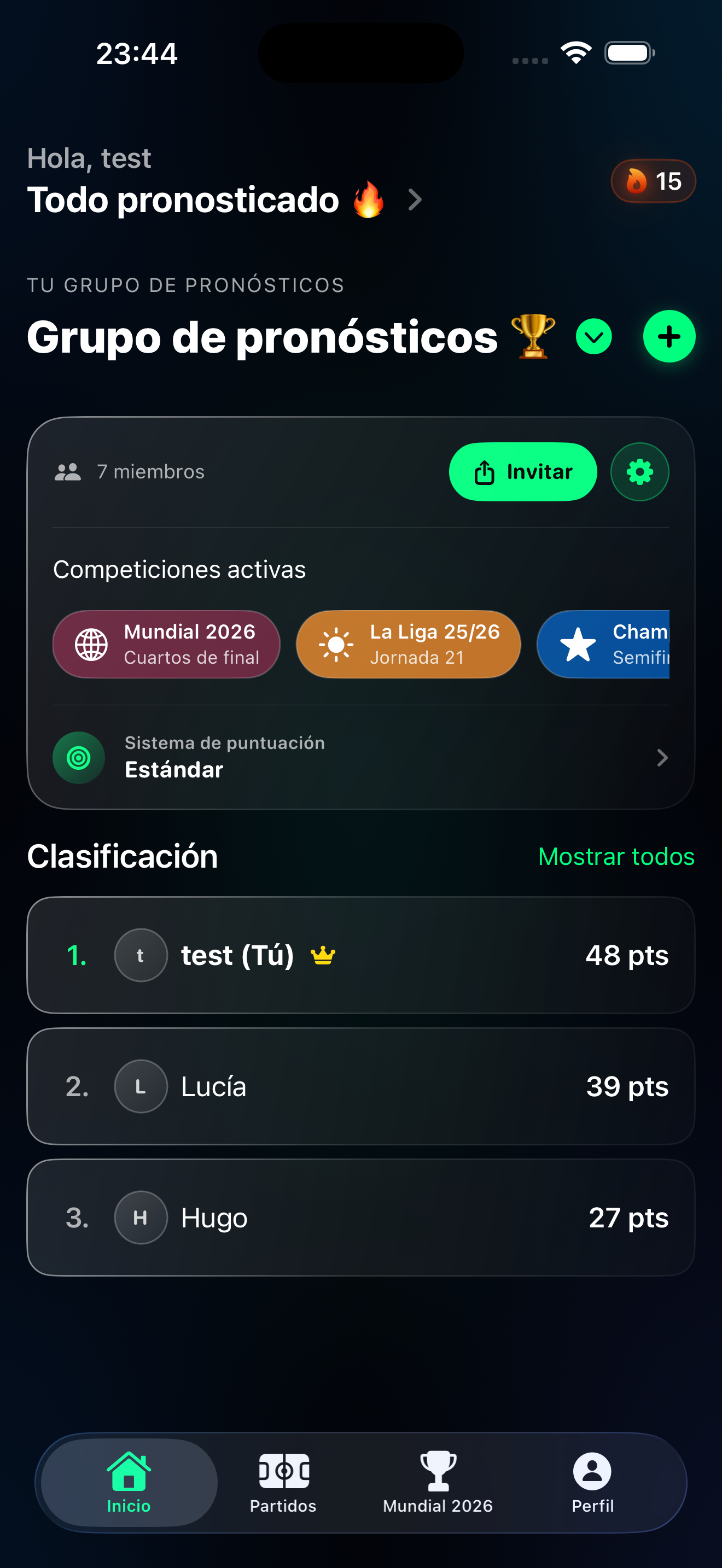 App de quinielas Tippr – 1 · Antes de la jornada