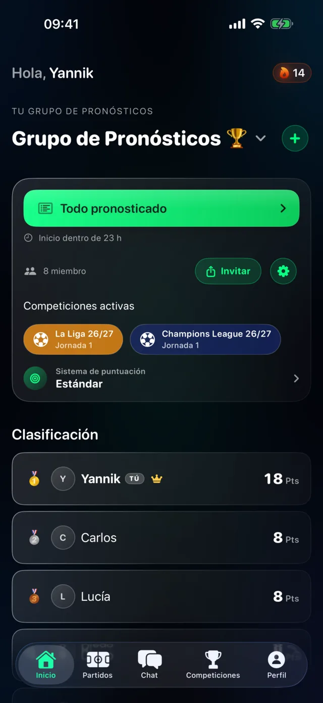 Onboarding de la app Tippr: haz tus pronósticos con tus amigos